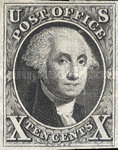 [Benjamin Franklin, 1706-1790 and George Washington, 1732-1799 - Bluish Paper, type B]