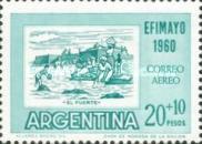 [Airmail - Inter-American Philatelic Exhibition, Buenos Aires, "EFIMAYO" and the 150th Anniversary of the Revolution, type RU]