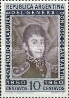 [The 100th Anniversary of the Death of San Martin, 1850-1950, type LG]