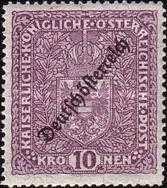 [Overprinted "Deutschösterreich" - Granite Paper, type AW20]