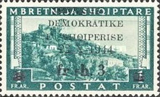 [Local Motifs & King Victor Emmanuel III - Postage stamps of 1939-1940 Overprinted "QEVERIJA - DEMOKRAT. - E SHQIPERISE - 22-X-1944", type DF]