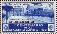 [Express Airmail - Italian Stamps of 1934 in Different Colors Overprinted "ISOLE ITALIANE DELL'EGEO", type BQ]