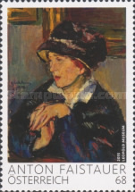 [Paintings - Woman Wearing Dark Hat by Anton Faistauer, 1887-1930, type DHM]