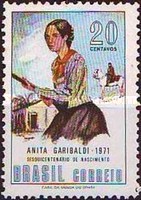 [The 150th Anniversary of the Birth of Anita Garibaldi, 1821-1849, type AVH]