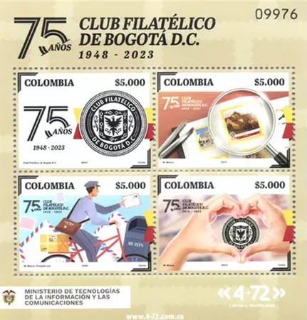 [The 75th Anniversary of the Philatelic Club of Bogota, type ]