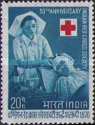 [The 50th Anniversary of Indian Red Cross, type LU]