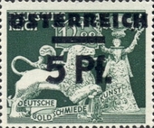 [German Empire Postage Stamps Overprinted "ÖSTEREICH" & Surcharged, type HO]
