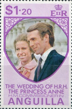 [The Wedding of H.R.H, Princess Anne to H.M. Commissioner Mark Phillips - Anguilla, type EY1]