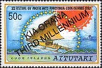 [New Millennium - Issues of 1992 Overprinted "KIA ORANA THIRD MILLENNIUM", type PJ2]