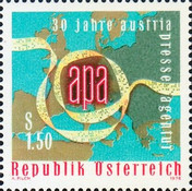 [The 30th Anniversary of the Austria Press Agency, type AOH]