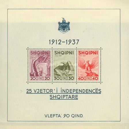 [The 25th Anniversary of Albanian Independence, type ]