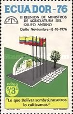 [Airmail - Meeting of Agricultural Ministers of Andean Countries, Quito - Fluorescent Paper, type BLA]