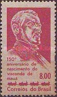 [The 150th Anniversary of the Birth of Viscount de Maua, Builder of Santos-Jundiai Railway), 1813-1889, type AMD]