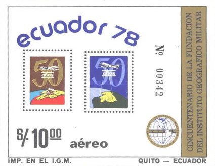 [Airmail - The 50th Anniversary of Military Geographical Institute, type XMH]