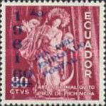 [Postal Employees' Day - Issue of 1959 Overprinted "1961 DIA DEL EMPLEADO POSTAL" and Surcharged, type ANH]