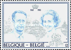 [Queen Fabiola & King Baudouin's Silver Wedding, type BHP]