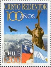 [The 100th Anniversary of Cristo Redentor or Christ the Redeemer, Statue commemorating the Delineation of Brazil-Chile Border, type BRI]