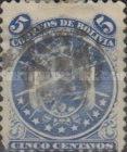 [Coat of Arms - Nine Stars below Arms, Perforated, type B7]
