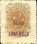 [Issue of 1890-1891 Surcharged in Lilac Red, type BE5]
