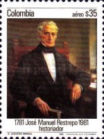 [Airmail - The 200th Anniversary of the Birth of Jose Manuel Restrepo, type AVB]