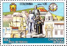 [Airmail - The 450th Anniversary of Cartagena, type AYW]