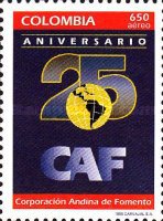 [Airmail - The 25th Anniversary of Andean Development Corporation, type BMY]