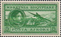 [Airmail - King Zog I & Airplane, type BI]