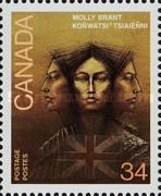 [The 250th Anniversary of the Birth of Molly Brant (Iroquois Leader); The 200th Anniversary of the Birth of Philippe Aubert de Gaspe (Author), type AHT]