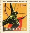 [Atlas, Rockefeller Center - Self-Adhesive Coil Stamp (10 cents), type DQD1]