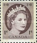 [Queen Elizabeth II - Stamps of 1954 with 2 Fluorescent Stripes, type GT6]
