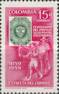 [The 100th Anniversary of Colombian Stamps - Inscribed "1859 1959", type ZB1]