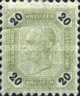 [Emperor Franz Josef I, 1830-1916 - Black Numerals on White Background, type P]