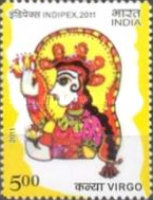 [International Stamp Exhibition INDIPEX 2011, New Delhi - Personalized Stamps, Astrological Signs, type CWA1]