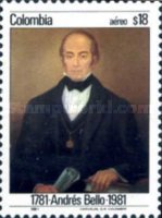 [Airmail - The 200th Anniversary of the Birth of Andres Bello, type AVE]