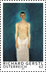 [Paintings - Semi-Nude, Self-Portrait by Richard Gerstl, 1883-1908, type DCD]
