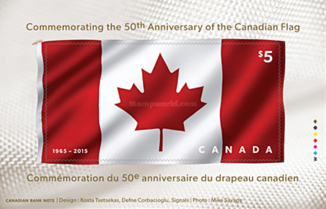 [The 50th Anniversary of the Canadian Flag, type ]