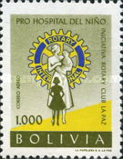 [Airmail - Founding of Children's Hospital by La Paz Rotary Club, type IO5]