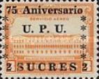 [Airmail - The 75th Anniversary of U.P.U. - Overprinted "75 Aniversario U.P.U." and Surcharged, type YO]