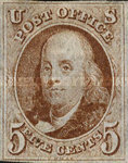 [Benjamin Franklin, 1706-1790 and George Washington, 1732-1799 - Bluish Paper, type A]