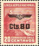 [Airmail - Imprint of a Wing with Inscription "LAN" and Surcharged, type DJ]