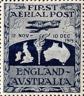 [Airmail - First Airmail Flight from England to Australia, type D]