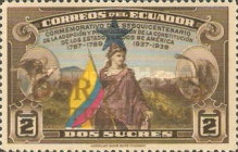 [Visit of President Juan Antonio Rios of Chile - Overprinted "LOOR A CHILE OCTUBRE 2 1945", type SI]