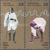 [The 50th Anniversary of Dandi March (Gandhi's  Defiance of Salt Tax Law), type YN]