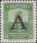 [Airmail - Previous Issues Overprinted A = "Avianca", type QK]