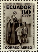 [Airmail - The 100th Anniversary of the Birth of Francisco Febres Cordero, 1854-1910, type ADE]