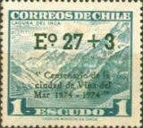 [The 100th Anniversary of Vina del Mar - Issue of 1960 Overprinted "Centenario de la ciudad de Vina del Mar 1874 - 1974" and Surcharged, type UR]
