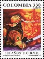 [Airmail - The 100th Anniversary of Fire Brigade of Bogota, type BMO]