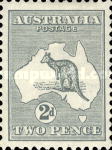 [Definitive Issues - Kangaroo and Map, Different Watermark, type A15]