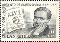 [Airmail - The 100th Anniversary of the Birth of Ruben Dario, Nicaraguan Poet, 1867-1916, type PI]