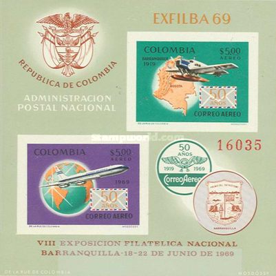 [Airmail - The 50th Anniversary of 1st Colombian Airmail Flight, type ]